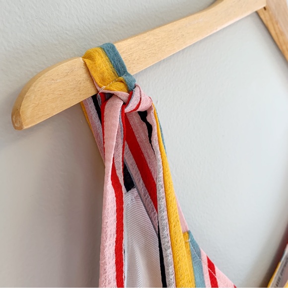 Colourful La Classe Couture Striped Shift Dress Shoulder Ties - Picture 4 of 7